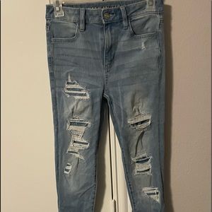 American Eagle distressed slim jeans